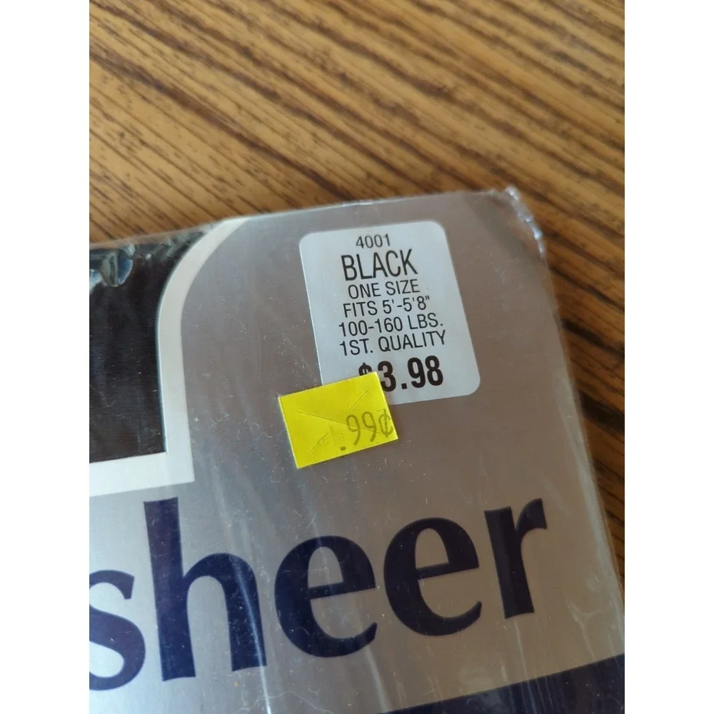 New Vintage Fashion Ultra Sheer Pantyhose Navy Black Fits‎ 5'5- 5'8 & 100-160lbs